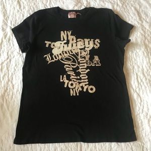 Juicy Couture T-shirt Size XL World Cities